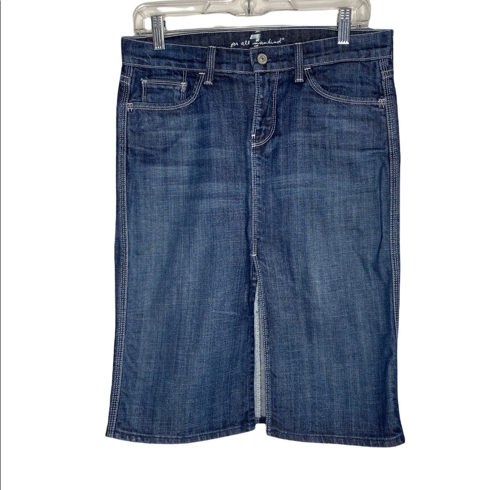 7 For All Man Kind Colette Jean Skirt Size 27